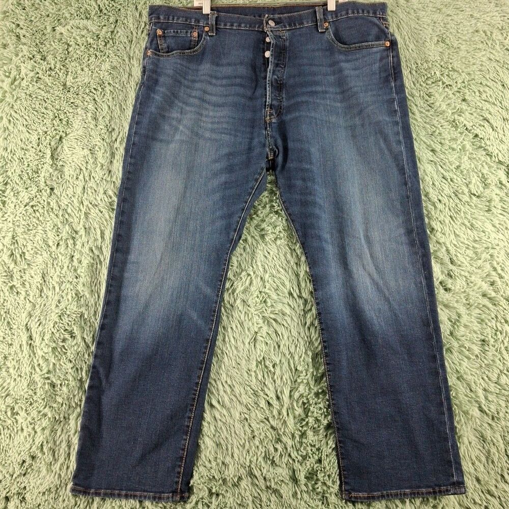 Levis 501 42x30 Button Fly Mens Jeans Blue